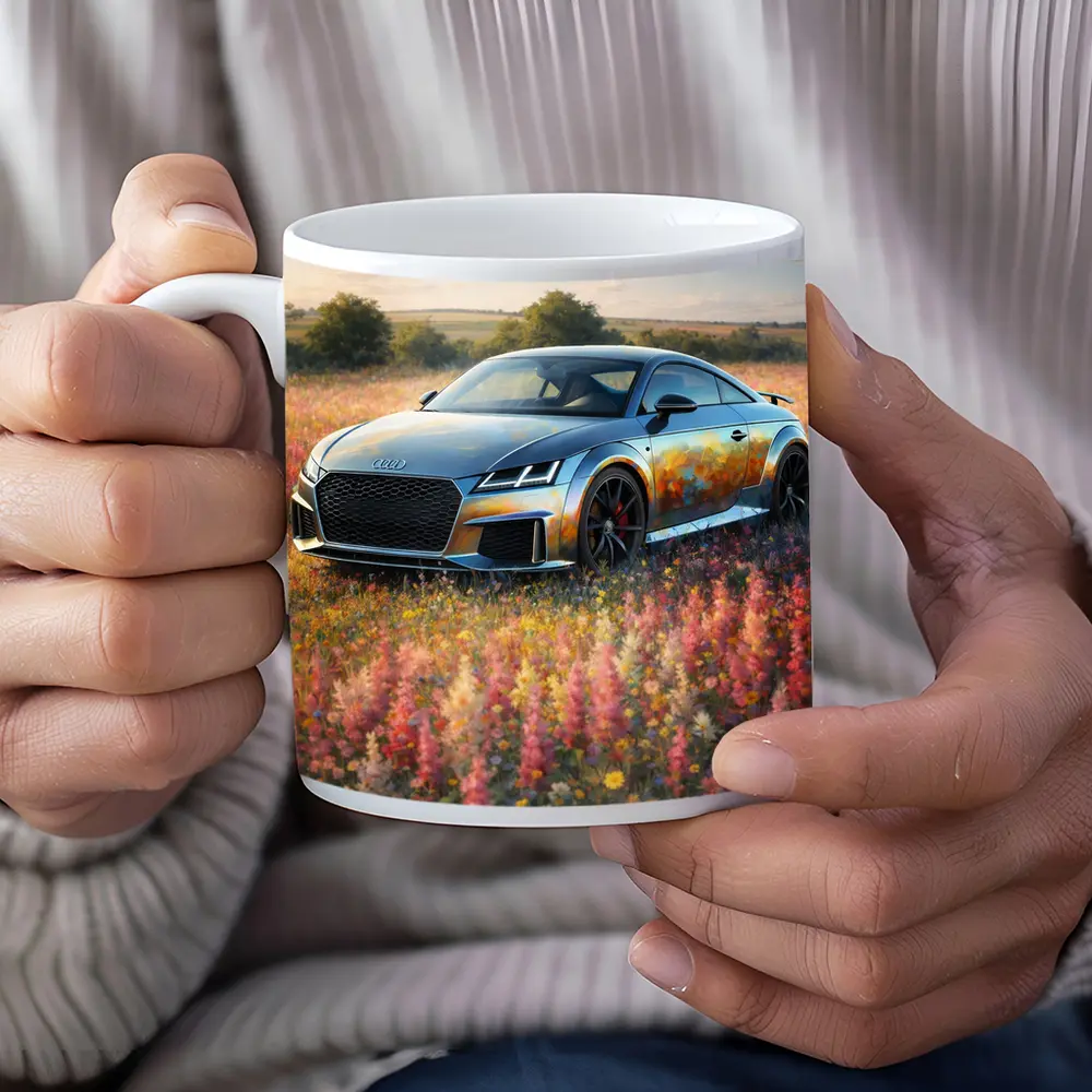 Audi TT Coupe In Wildflower Field – Mugs