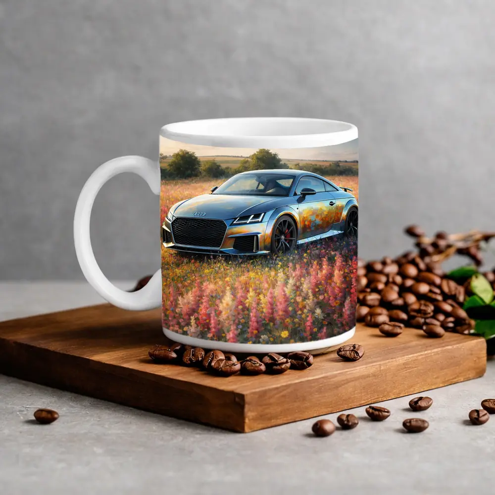 Audi TT Coupe In Wildflower Field – Mugs