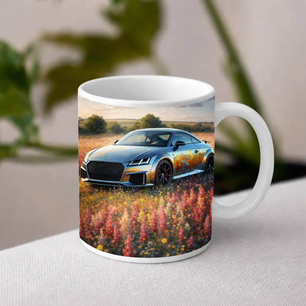 Audi TT Coupe In Wildflower Field – Mugs