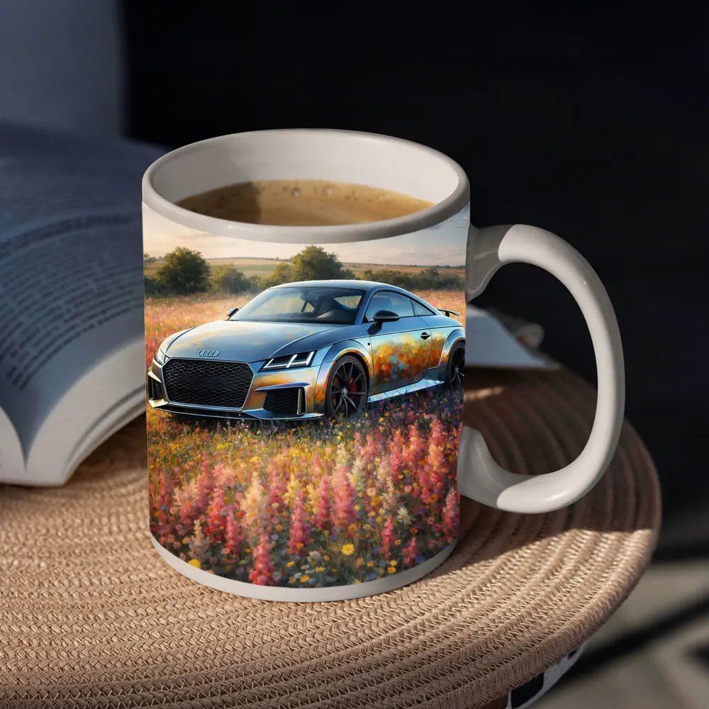 Audi TT Coupe In Wildflower Field – Mugs