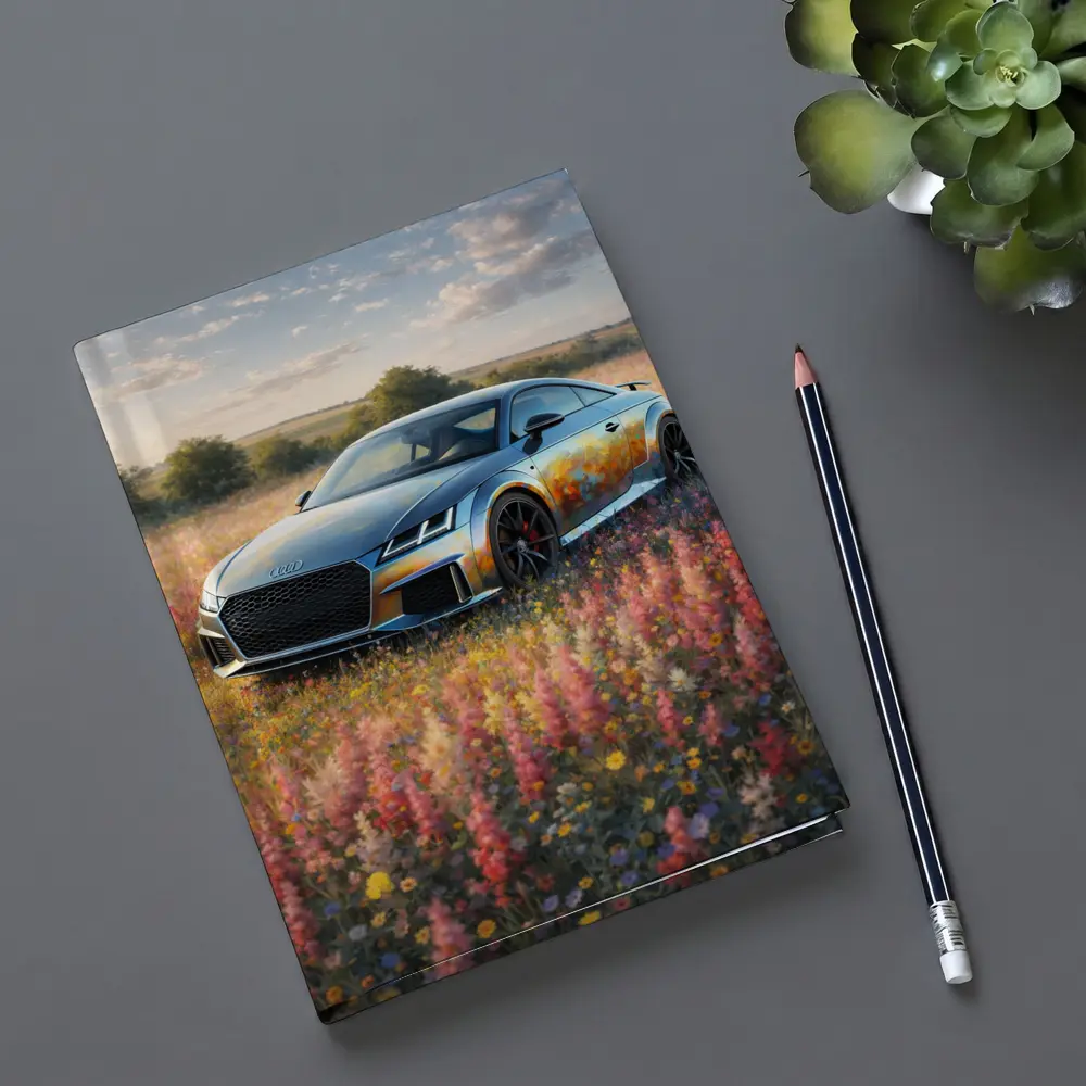 Audi TT Coupe In Wildflower Field – Notebooks