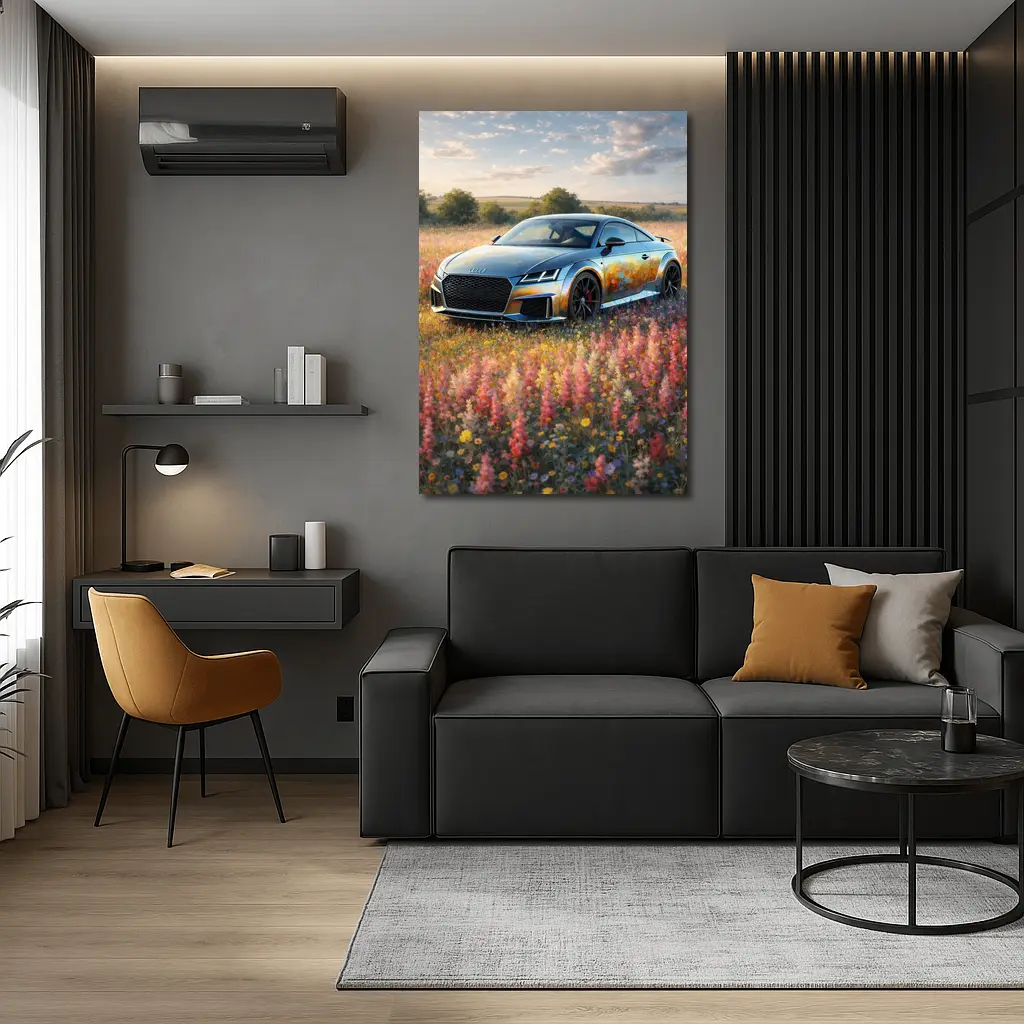 Audi TT Coupe In Wildflower Field – Wall Art