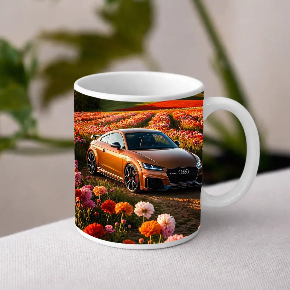 Audi TT RS Bronze in Flower Field – Mugs