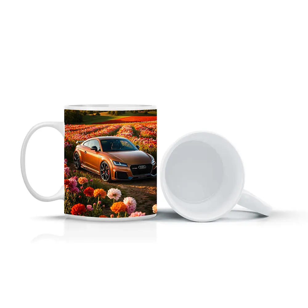 Audi TT RS Bronze in Flower Field – Mugs