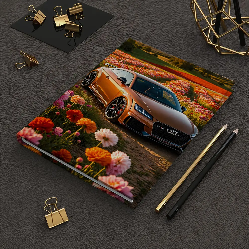 Audi TT RS Bronze in Flower Field – Notebooks