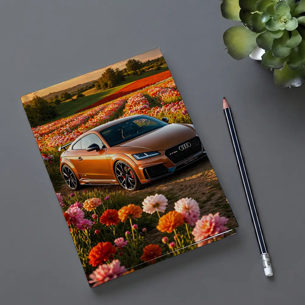 Audi TT RS Bronze in Flower Field – Notebooks