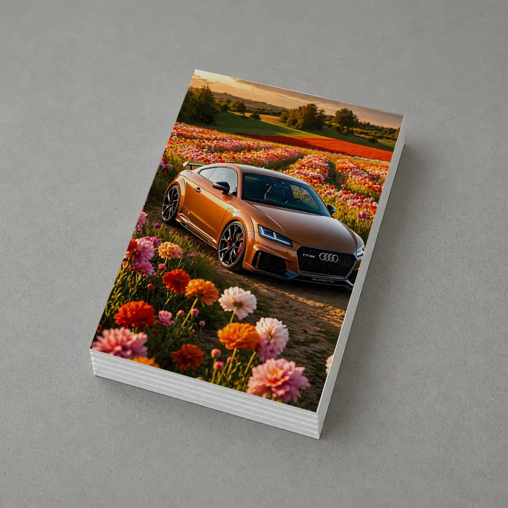 Audi TT RS Bronze in Flower Field – Postcards