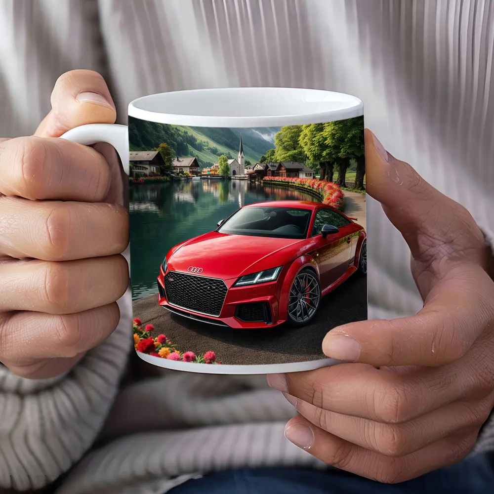 Audi TT RS Red Alpine Village Lake – Mugs