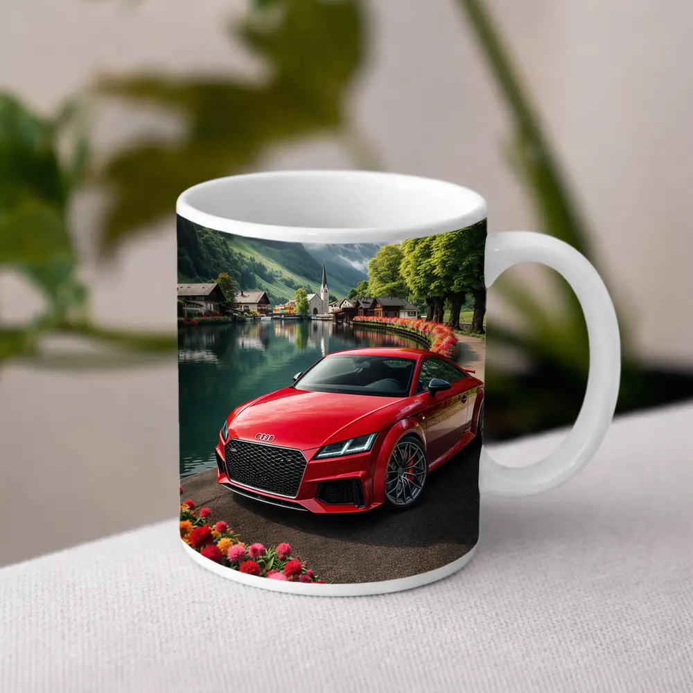 Audi TT RS Red Alpine Village Lake – Mugs