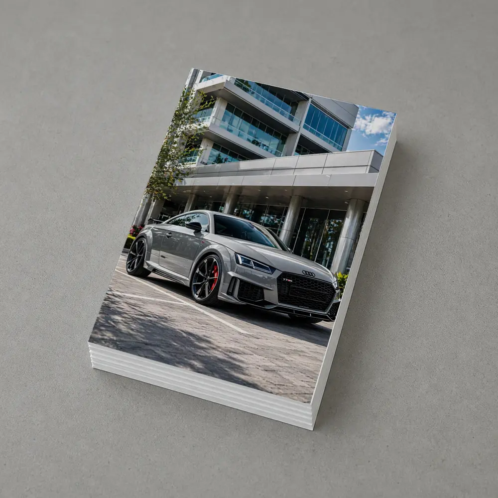 Audi TT RS Grey Urban Building Setting – Postcards