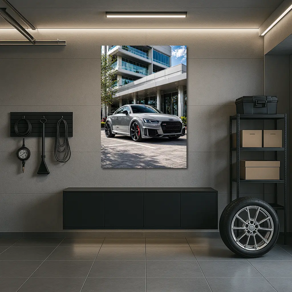 Audi TT RS Grey Urban Building Setting – Wall Art