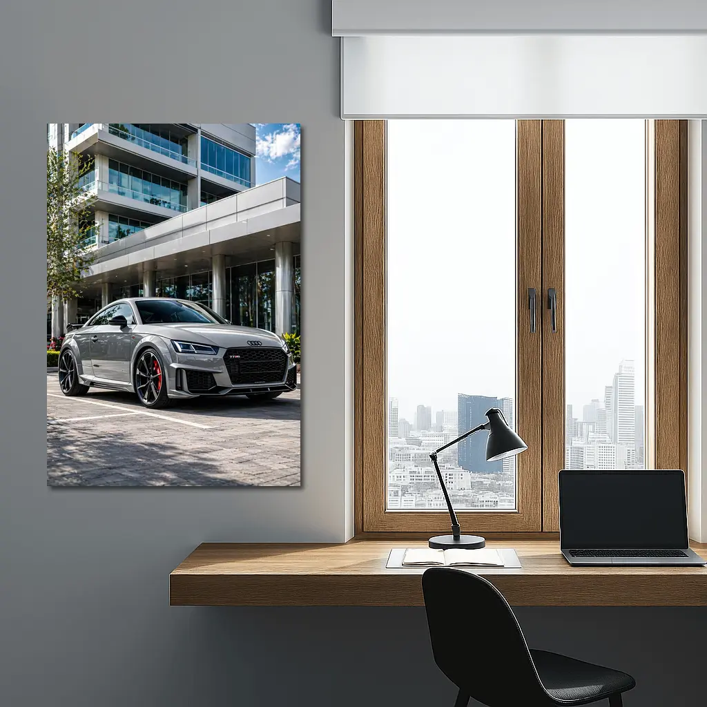Audi TT RS Grey Urban Building Setting – Wall Art