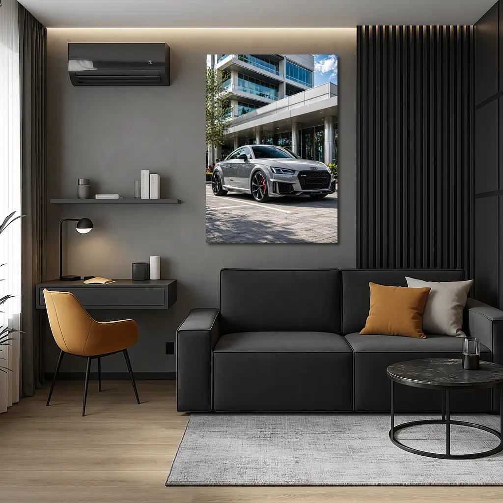 Audi TT RS Grey Urban Building Setting – Wall Art
