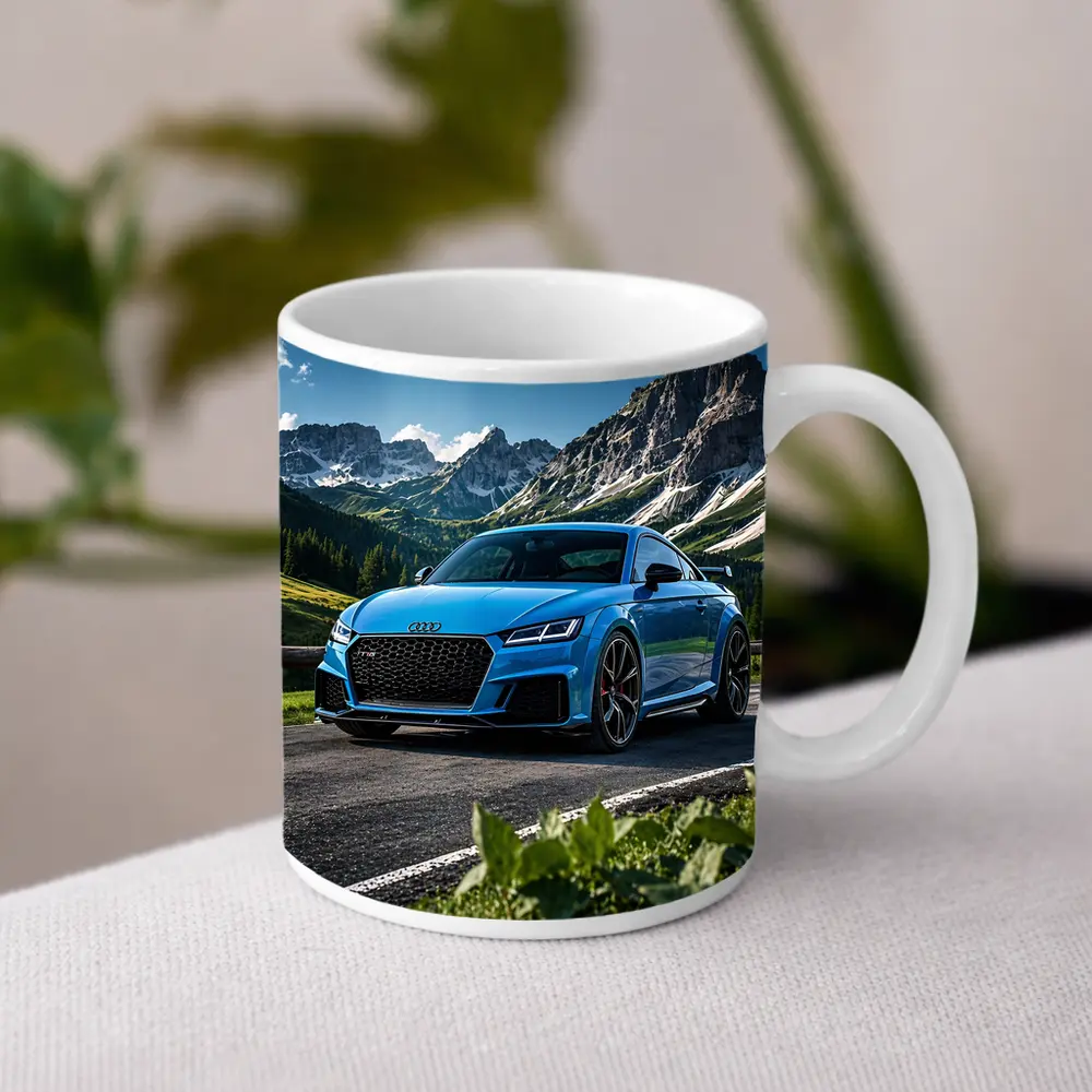 Audi TT RS Blue Mountain Road Scenery – Mugs