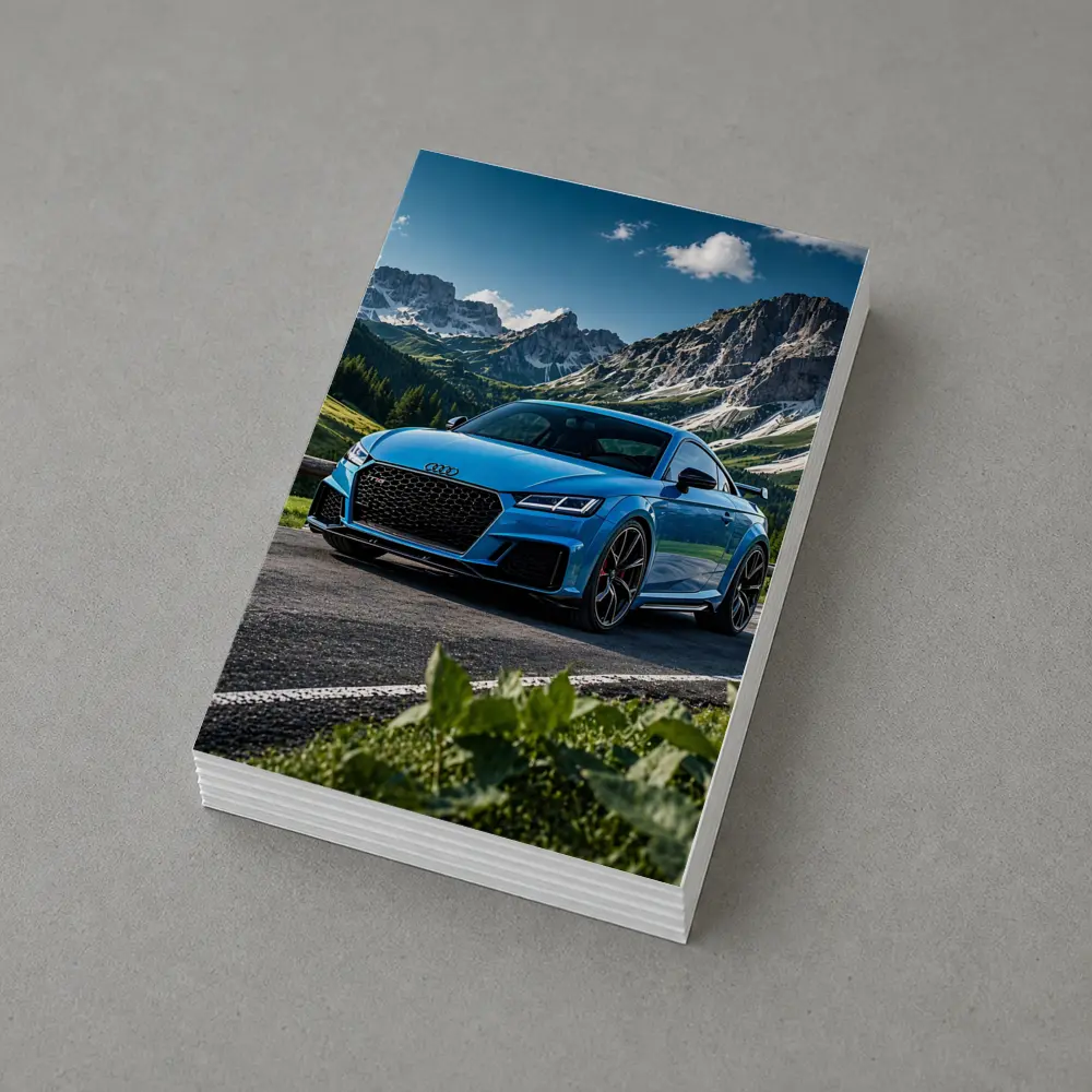 Audi TT RS Blue Mountain Road Scenery – Postcards