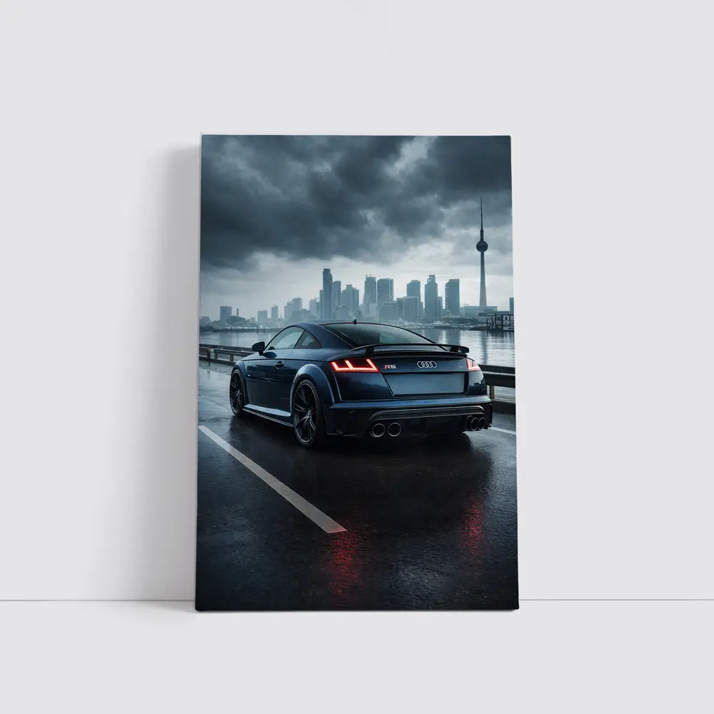 Audi TT RS Dark Rainy City Street – Wall Art