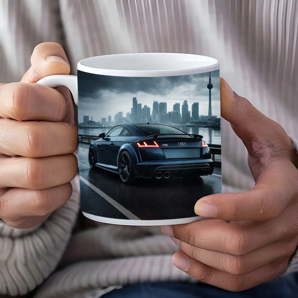Audi TT RS Dark Rainy City Street – Mugs