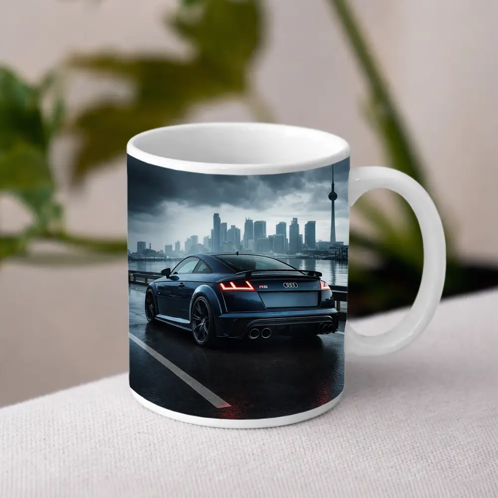 Audi TT RS Dark Rainy City Street – Mugs