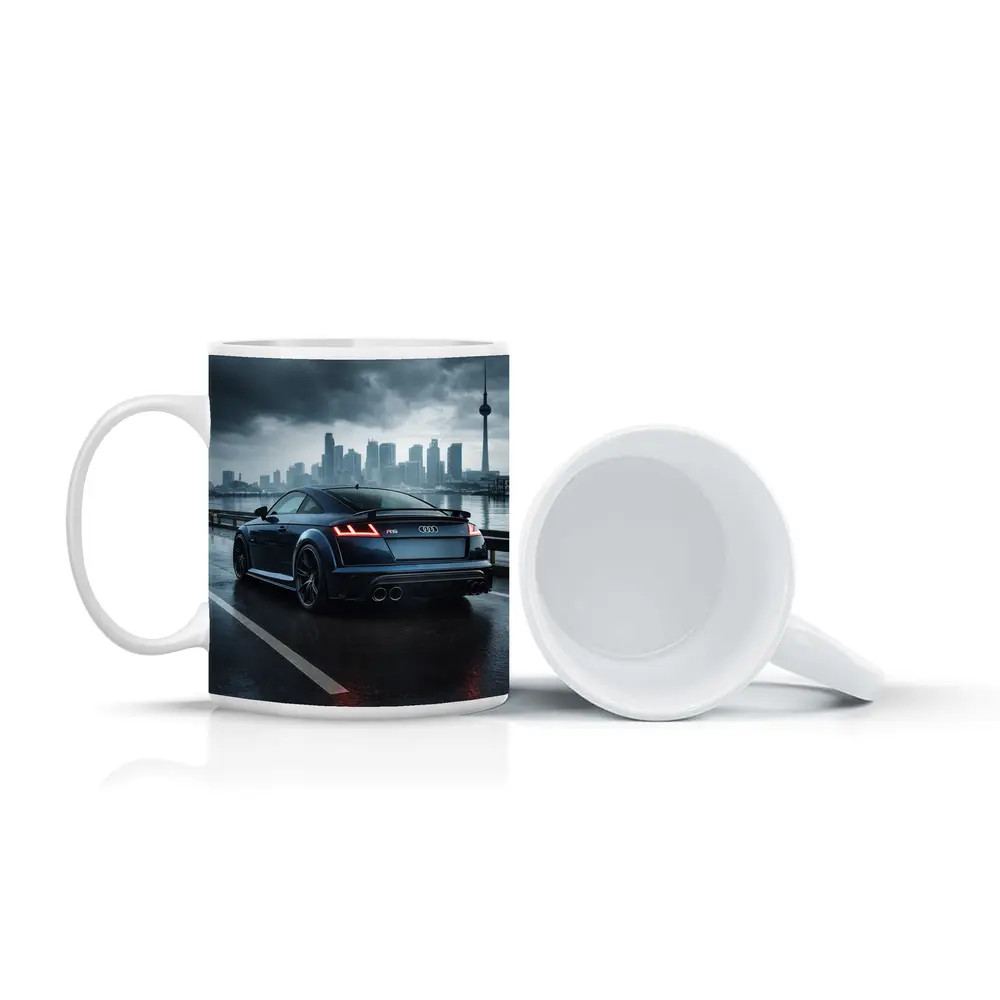 Audi TT RS Dark Rainy City Street – Mugs