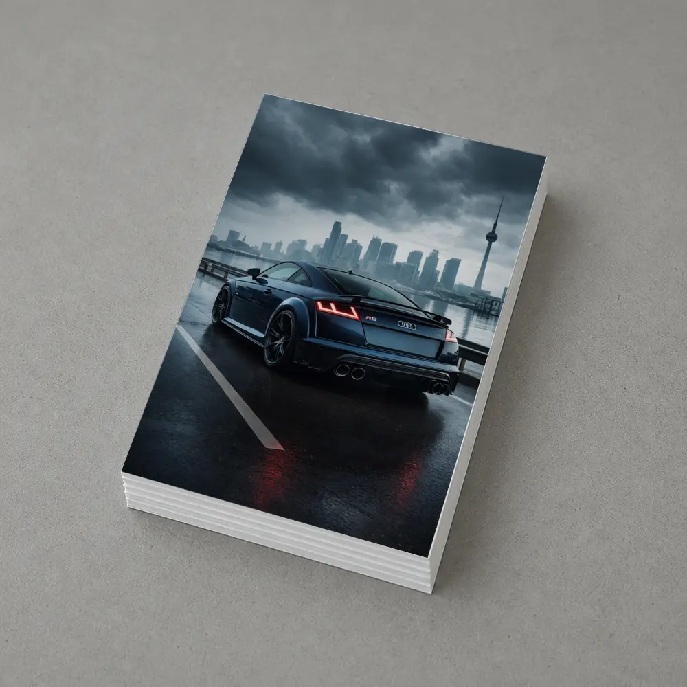 Audi TT RS Dark Rainy City Street – Postcards