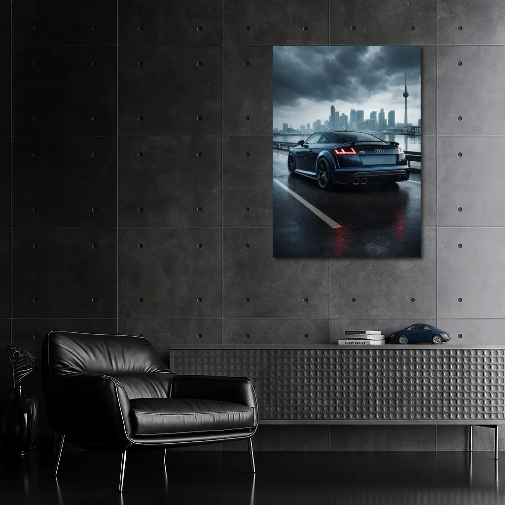 Audi TT RS Dark Rainy City Street – Wall Art