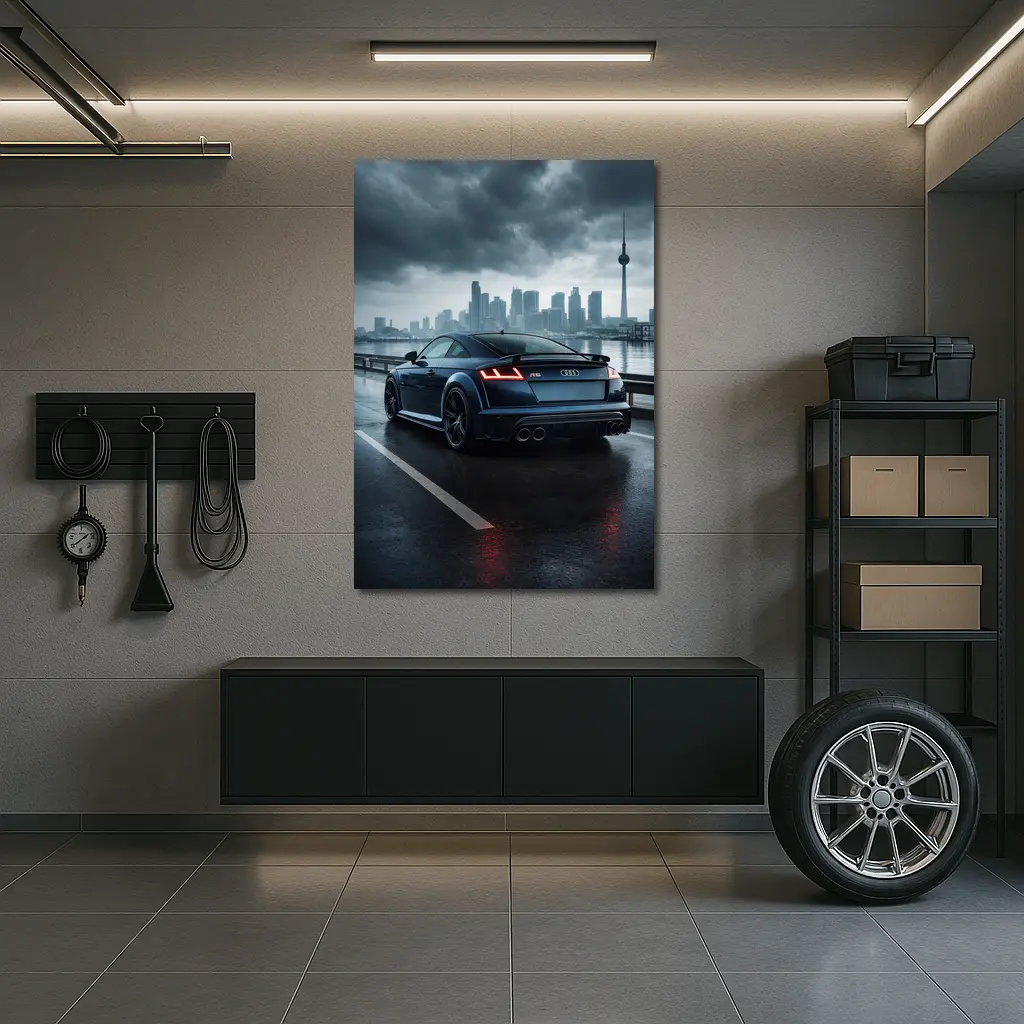 Audi TT RS Dark Rainy City Street – Wall Art