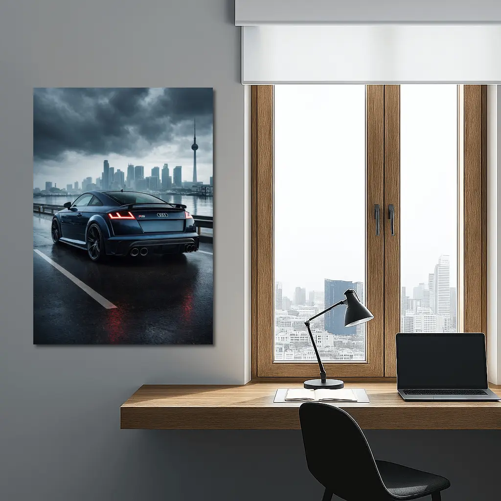 Audi TT RS Dark Rainy City Street – Wall Art