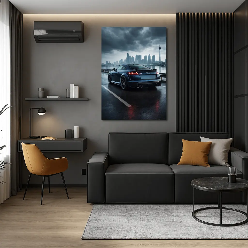 Audi TT RS Dark Rainy City Street – Wall Art