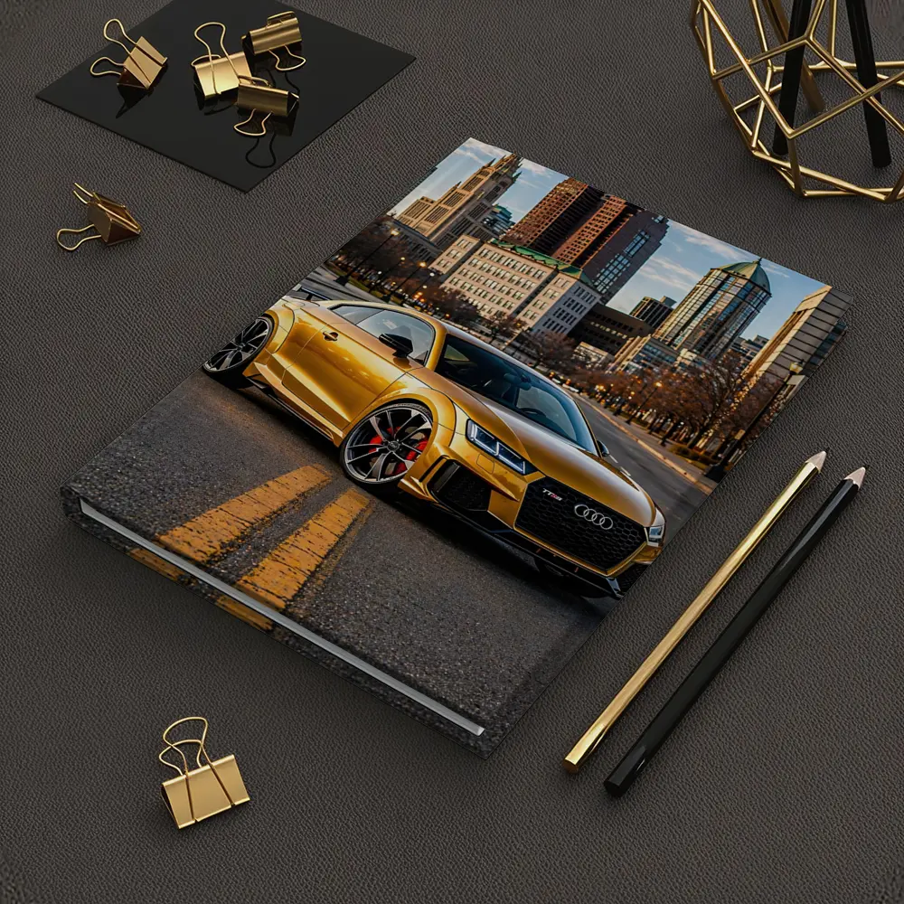 Audi TT RS Gold City Street Scene – Notebooks