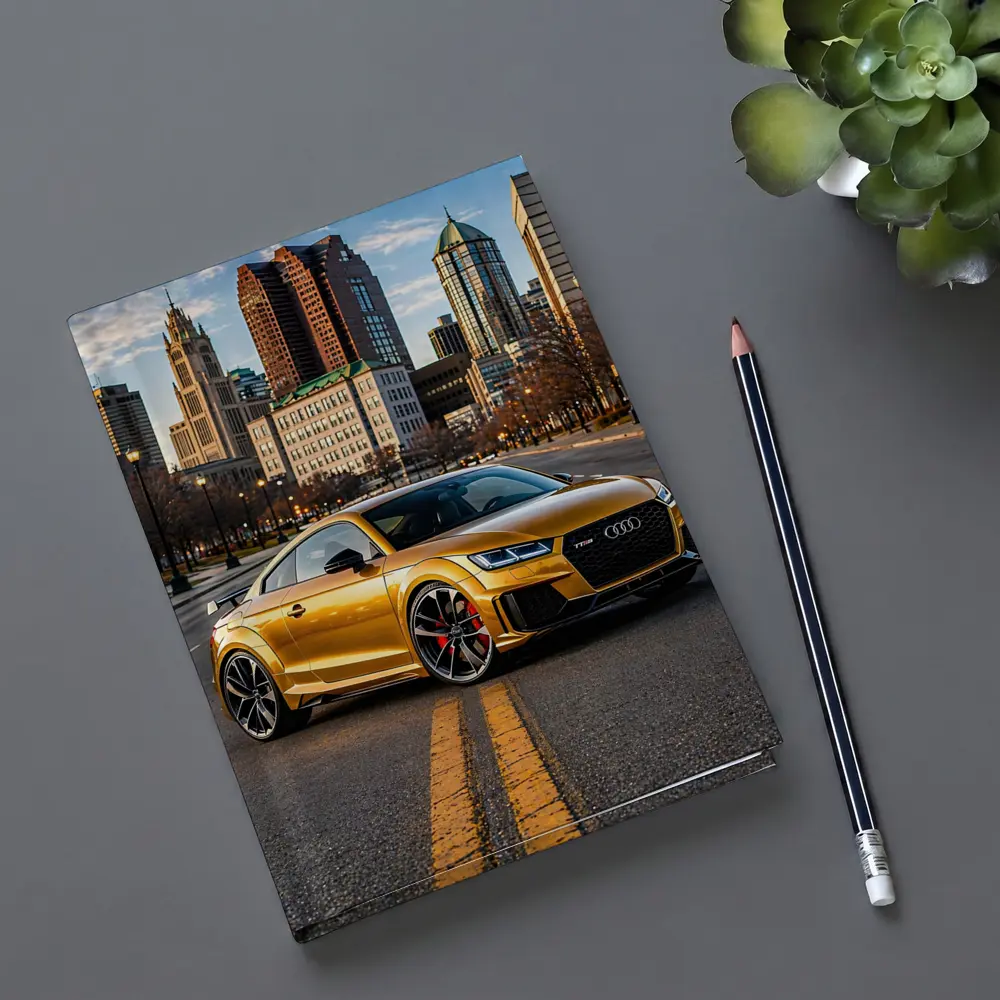 Audi TT RS Gold City Street Scene – Notebooks