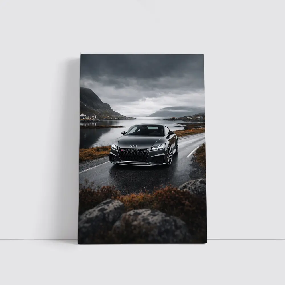 Audi TT RS On Moody Coastal Road – Wall Art