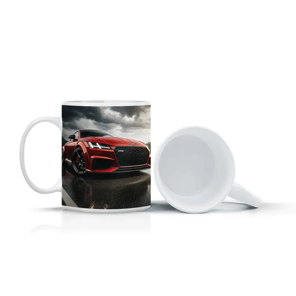 Audi TT RS Red Car Stormy Skies – Mugs