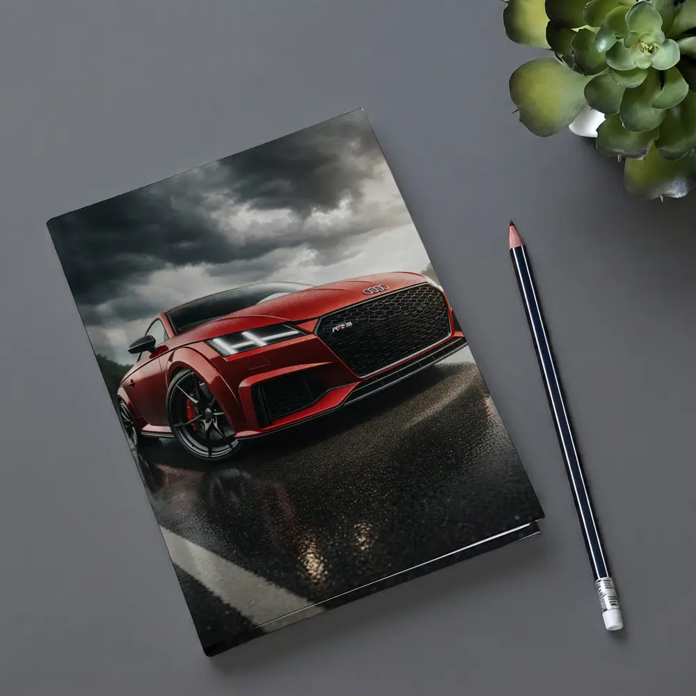 Audi TT RS Red Car Stormy Skies – Notebooks