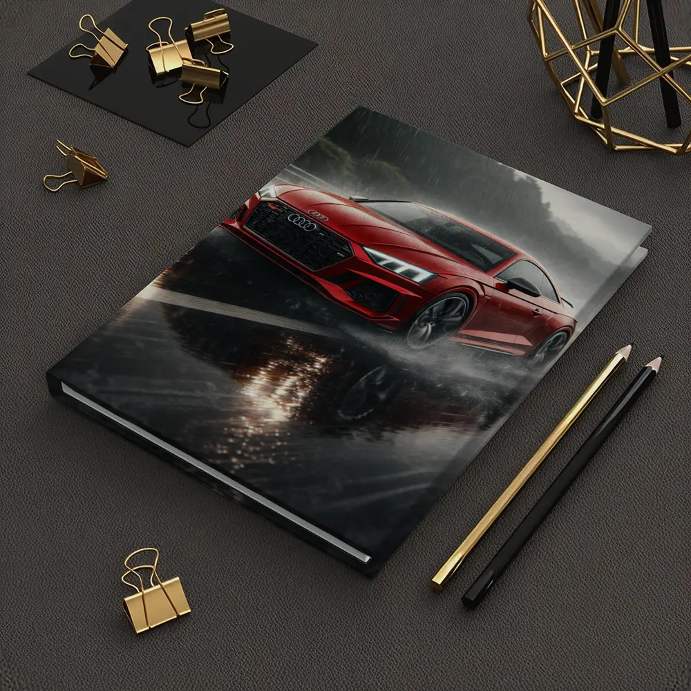 Audi RS5 Red Coupe Rainy Road Drive – Notebooks
