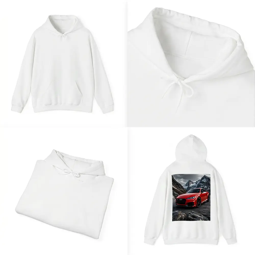 Audi TT RS Red Mountain Rocky Backdrop – Hoodies