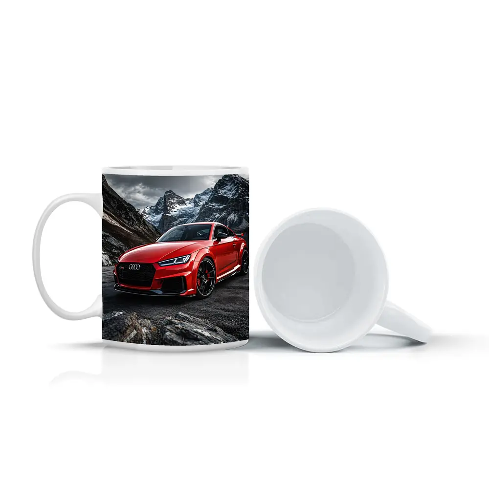 Audi TT RS Red Mountain Rocky Backdrop – Mugs