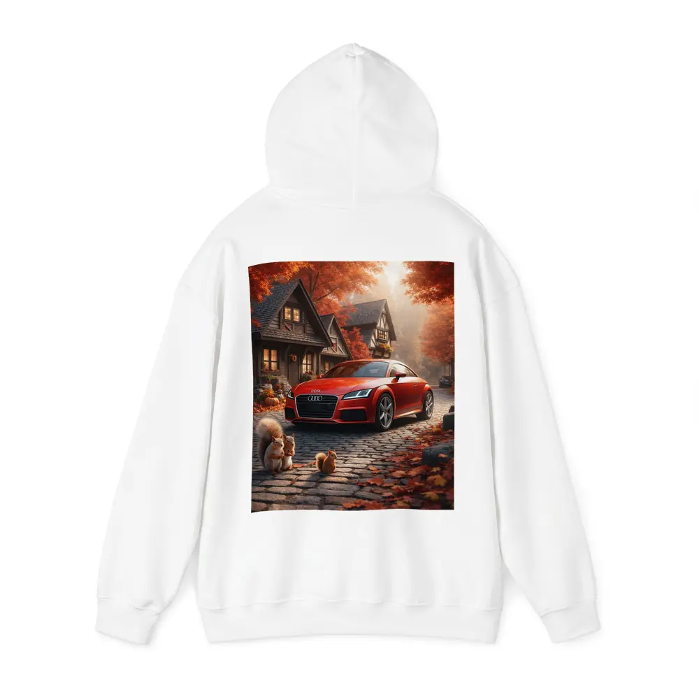 Audi TT Red Sports Car Autumn Cottage – Hoodies