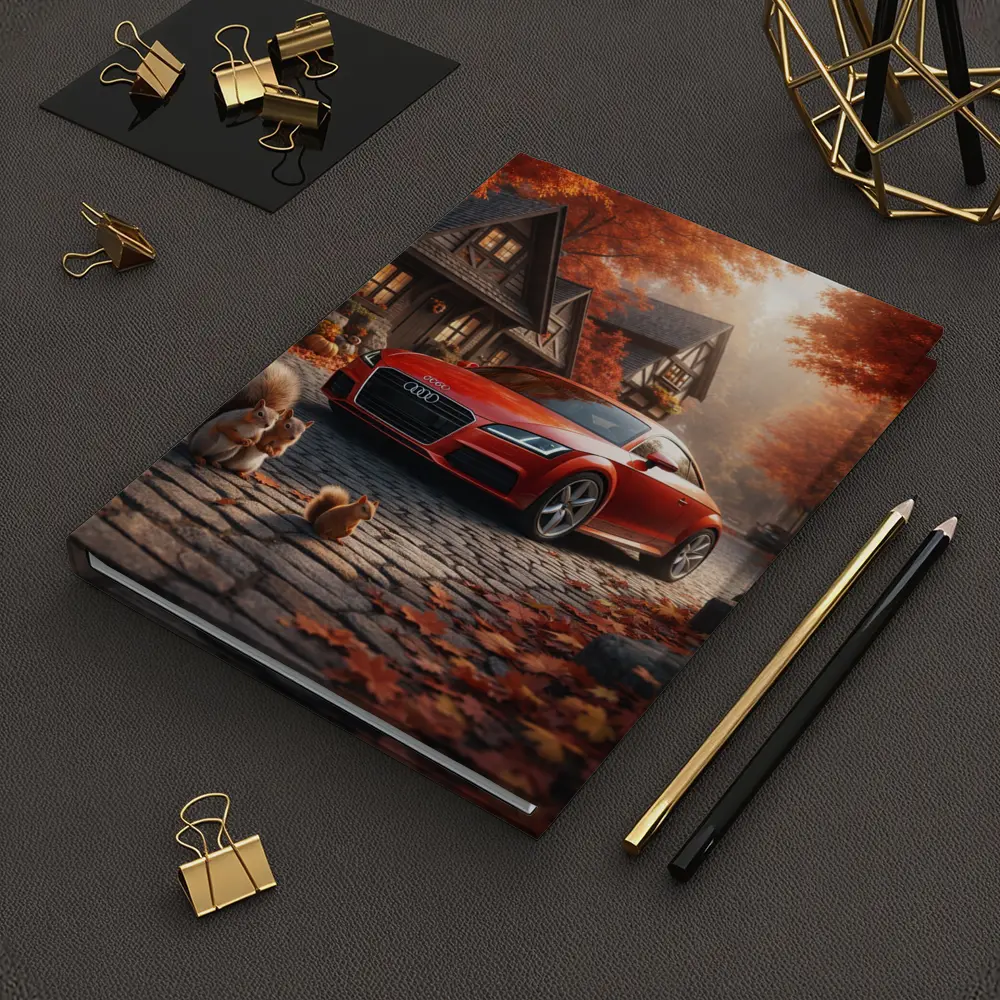 Audi TT Red Sports Car Autumn Cottage – Notebooks