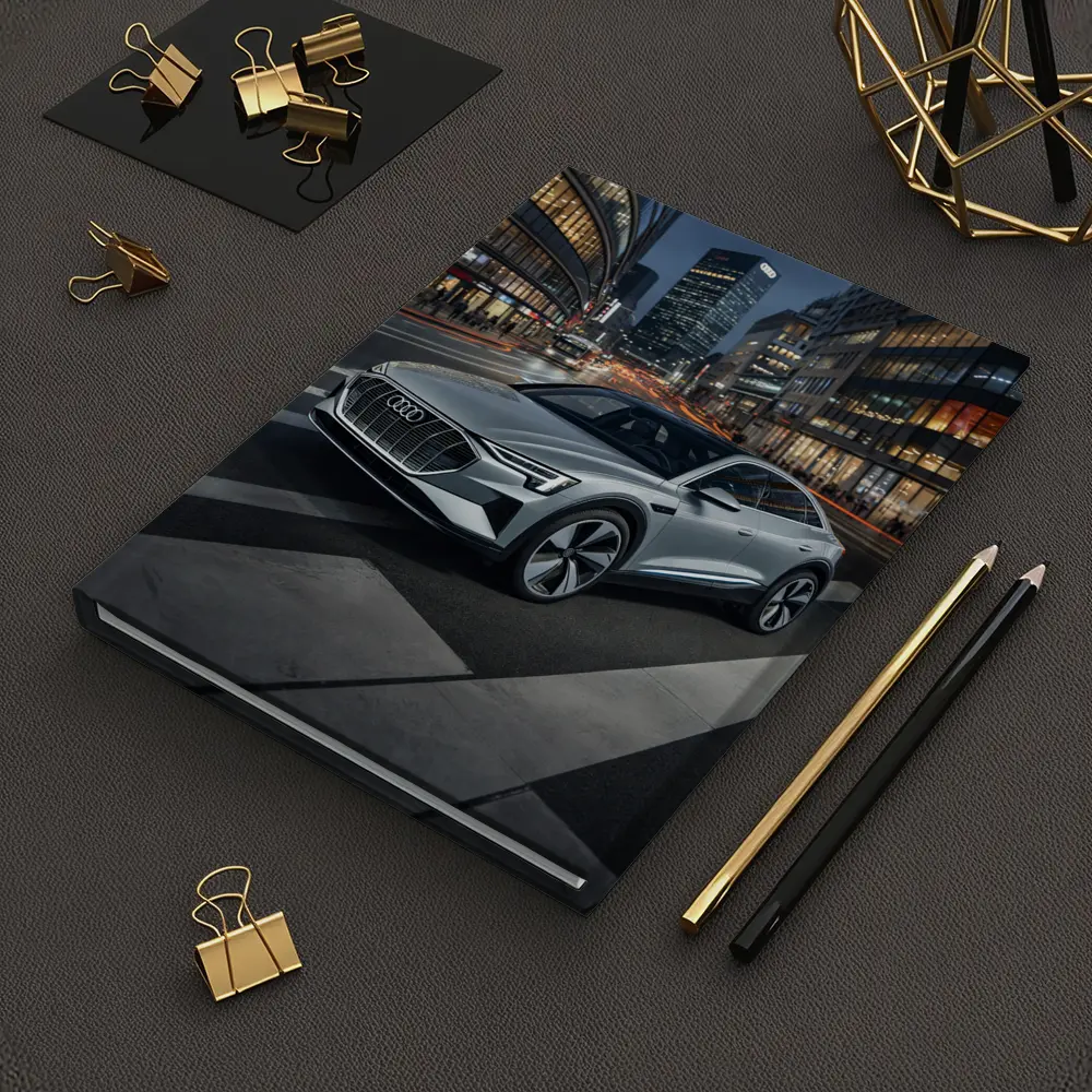 Audi E-Tron Silver SUV City Night – Notebooks