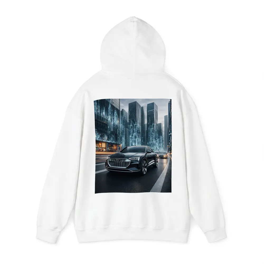 Audi Q4 Electric SUV Futuristic City Night – Hoodies