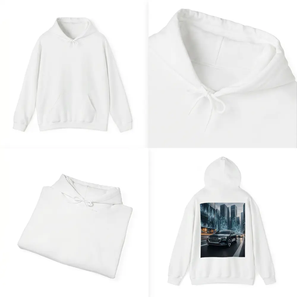 Audi Q4 Electric SUV Futuristic City Night – Hoodies