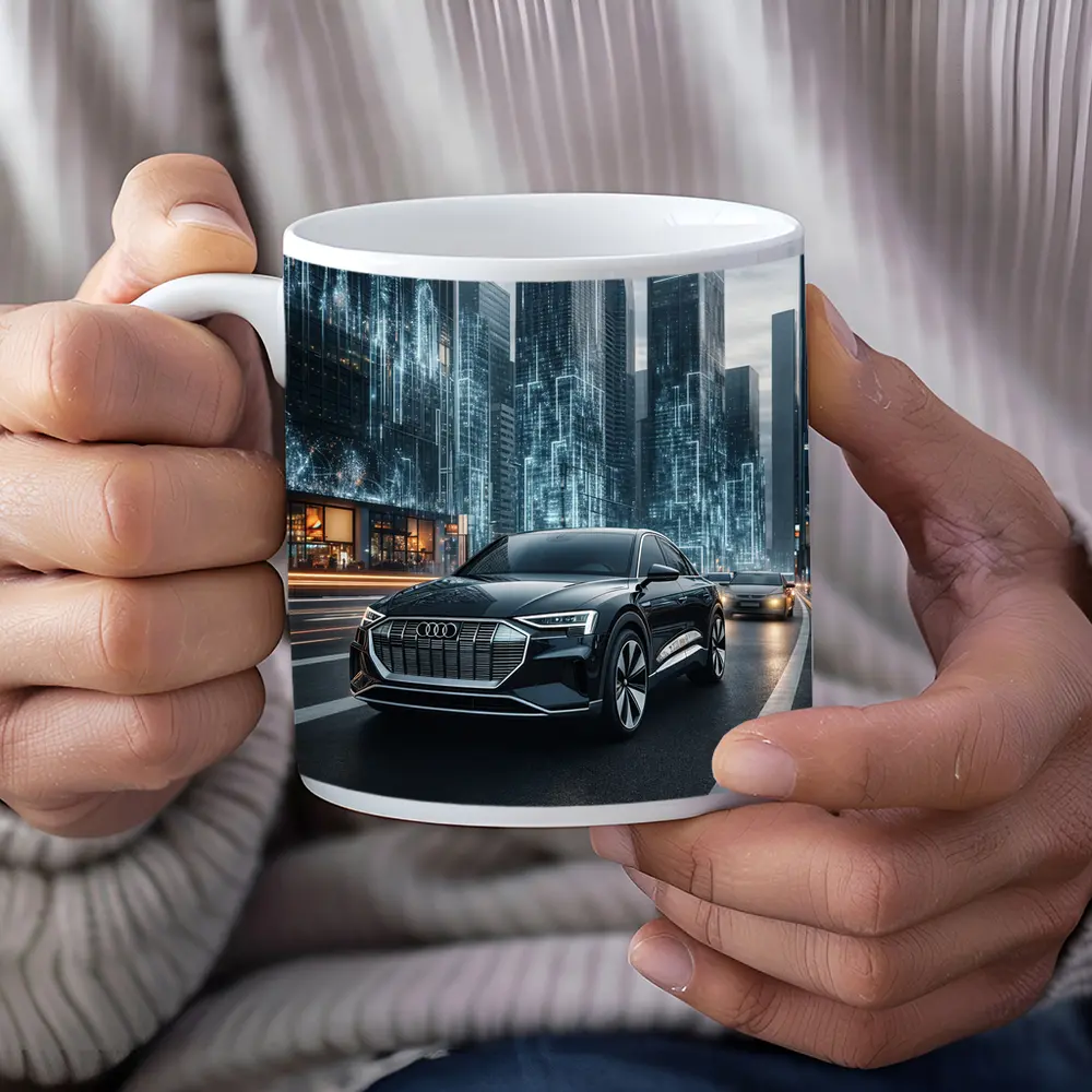 Audi Q4 Electric SUV Futuristic City Night – Mugs