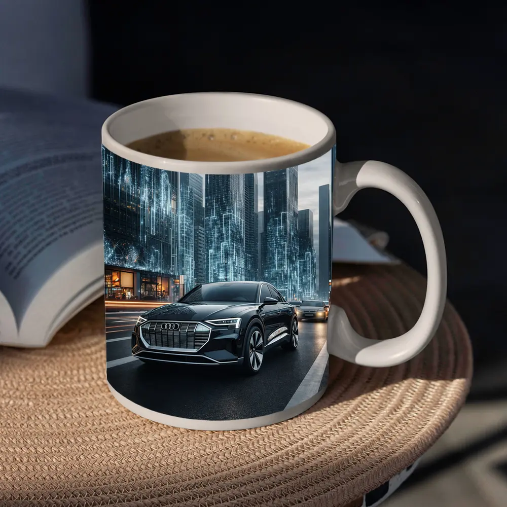 Audi Q4 Electric SUV Futuristic City Night – Mugs