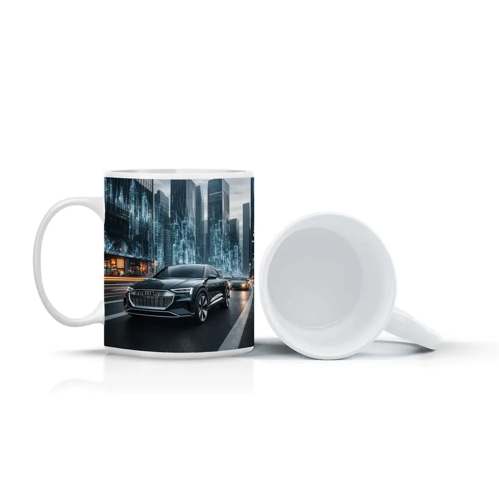 Audi Q4 Electric SUV Futuristic City Night – Mugs