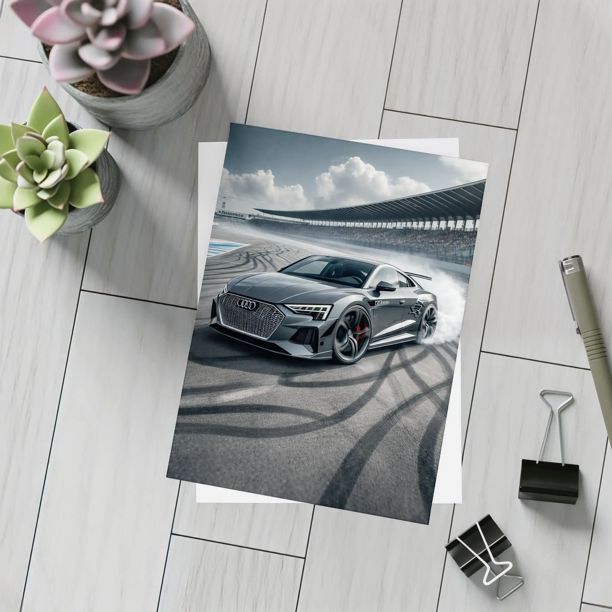 Audi E-Tron GT Drifting On Race Track – Postcards