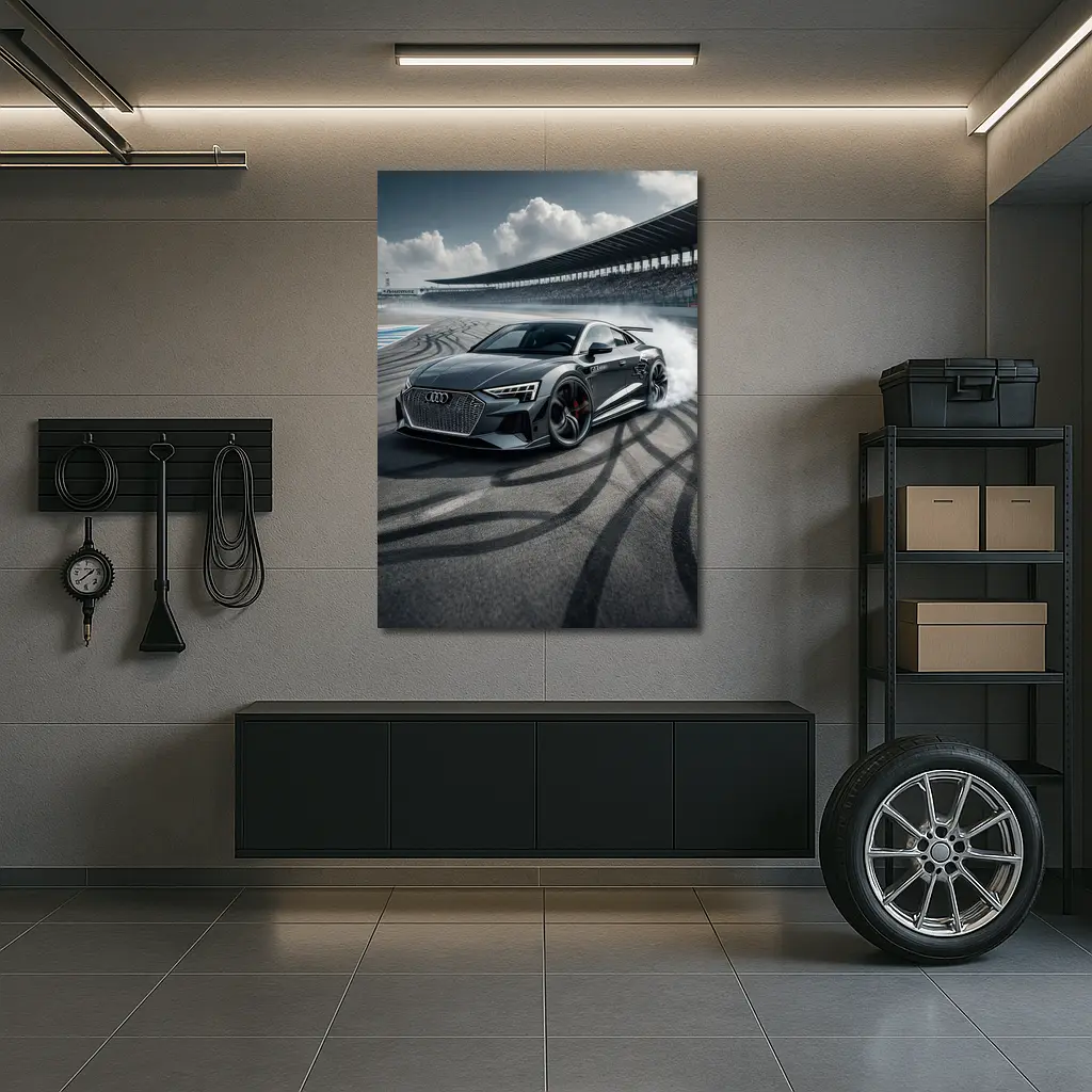 Audi E-Tron GT Drifting On Race Track – Wall Art