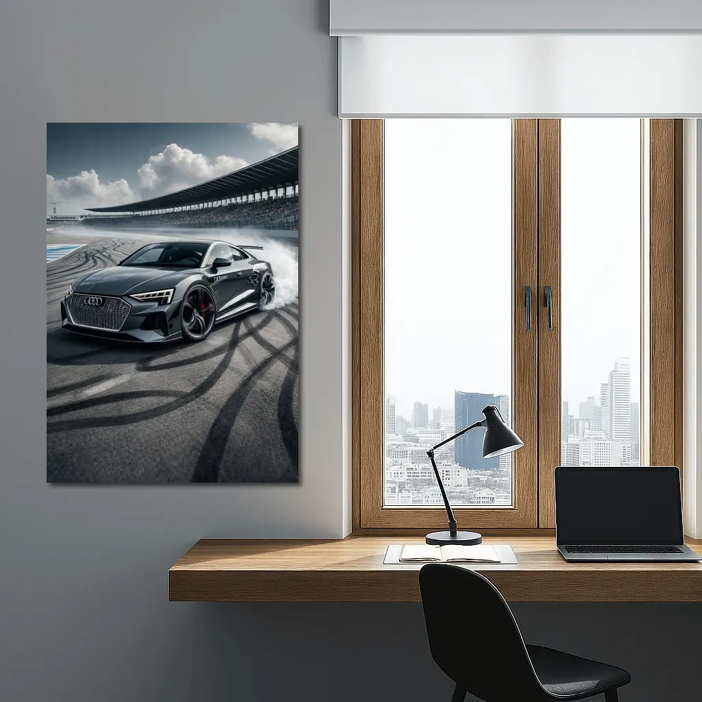 Audi E-Tron GT Drifting On Race Track – Wall Art