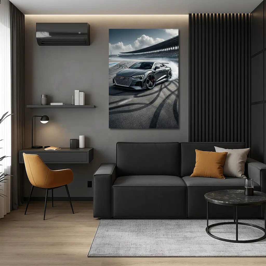 Audi E-Tron GT Drifting On Race Track – Wall Art