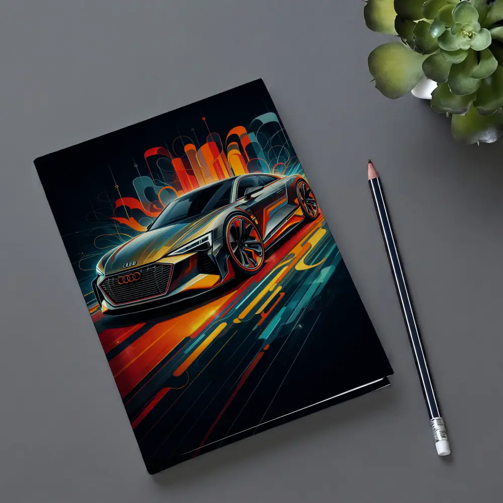 Audi E-Tron GT Abstract Neon Art – Notebooks