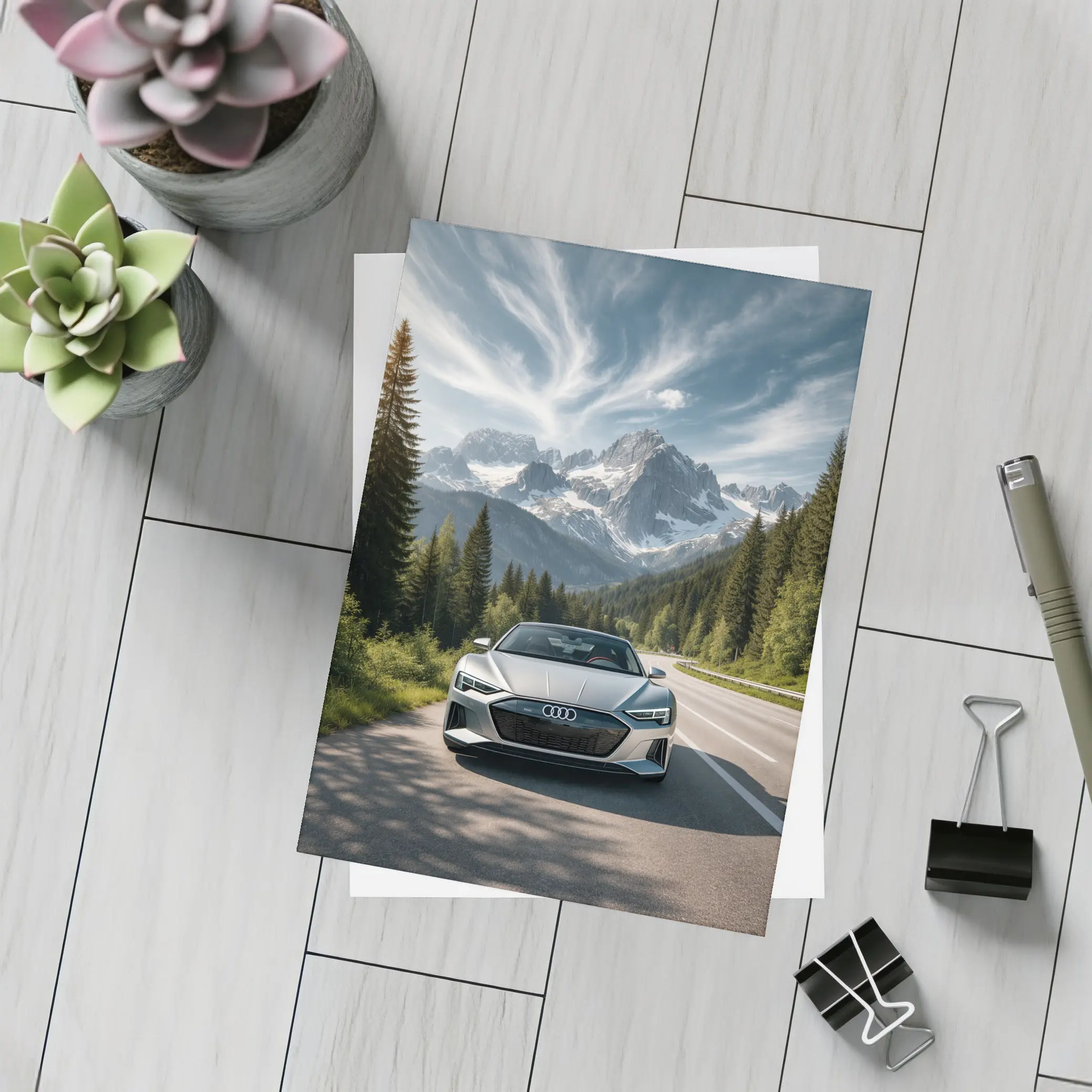 Audi E Tron GT Alpine Mountain Road – Postcards
